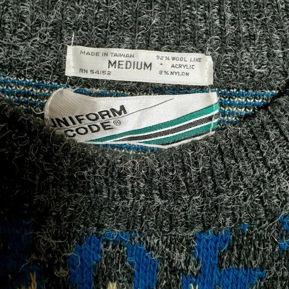 Vintage Ugly Sweater Medium Cosby Style - Picture 3 of 5